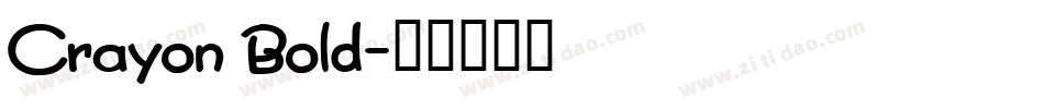 Crayon Bold字体转换